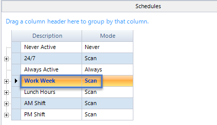 Select Time Schedule