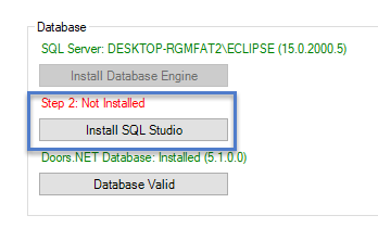 Install SQL Studio Button