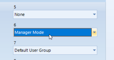 Manager mode user group