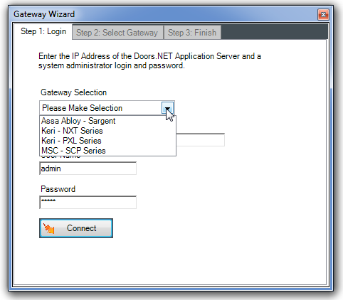 Gateway Wizard - Step 1