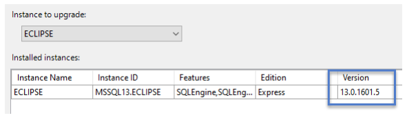 SQL Current version